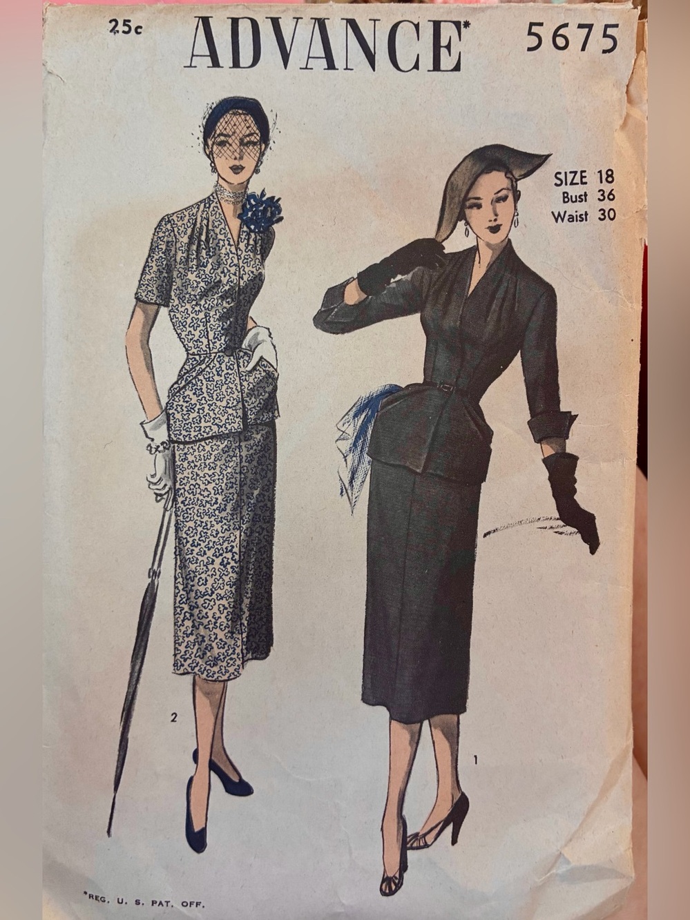 Vintage 1950 Seeing Pattern with Sleeve Variations